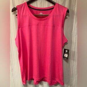 💖 Pink 💕 Heathered Yoke Tank Top Athletic Works new with tags 2XL.
